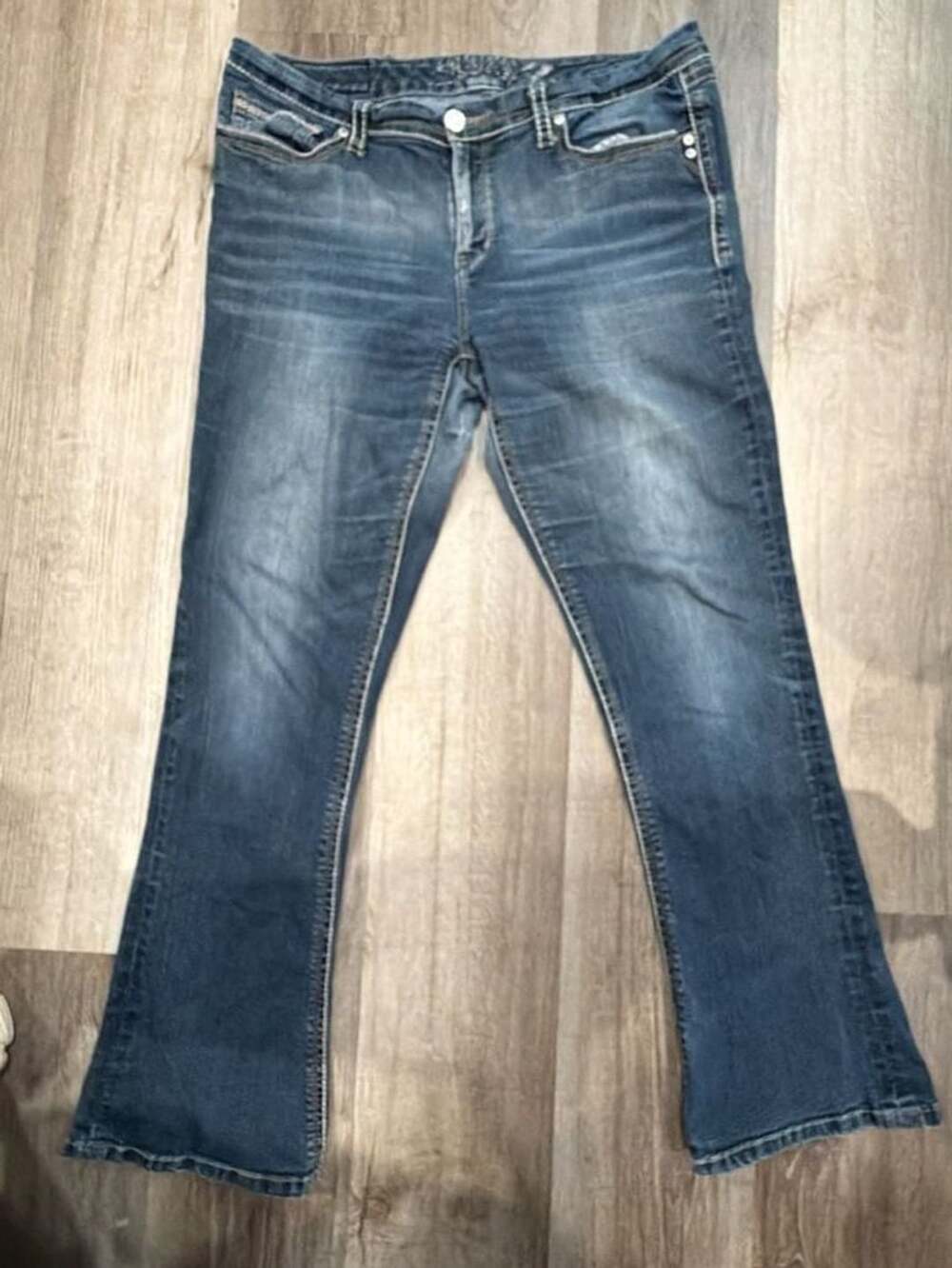 Seven7 Bootcut Jeans Size 16 Blue Denim